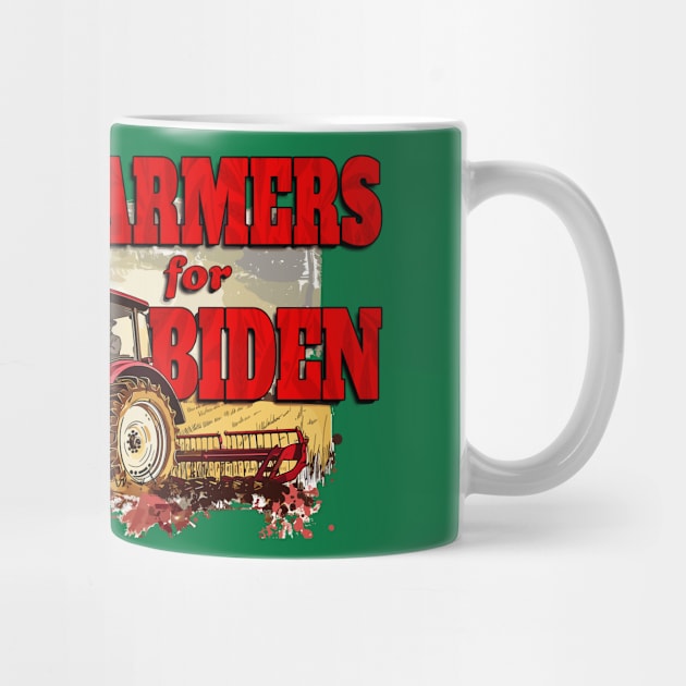 Farmers for Biden Farming Farm Patriotic American Flag Patriotism USA American Pride Joe Biden by Tees 4 Thee